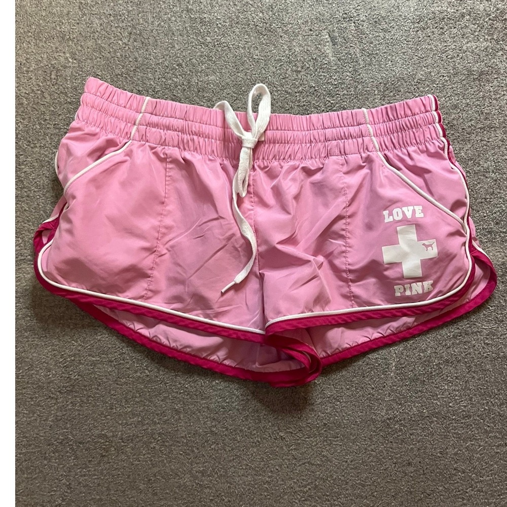 Y2K Victoria's Secret PINK Lifeguard Shorts Pink Running Athletic Pockets Small